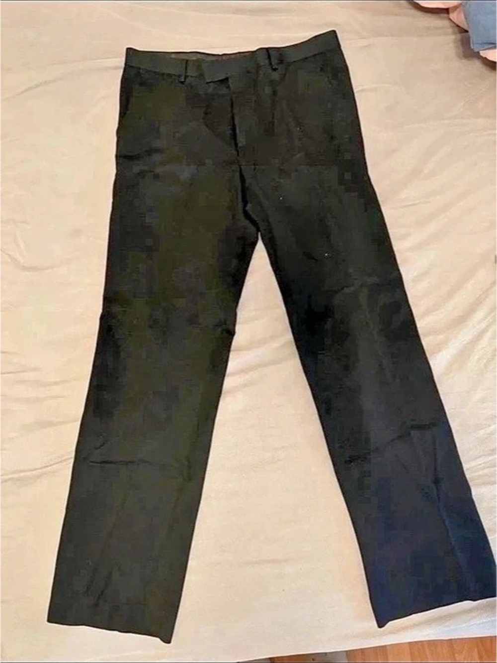 Straight-Leg Black Pants Like New